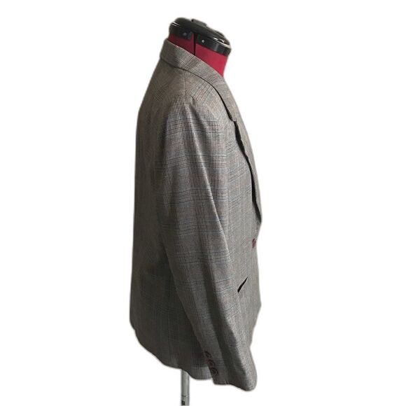 Michelle Stuart Blazer Women's Petite Size 8P Grey Plaid Long Sleeve Button - Picture 2 of 12